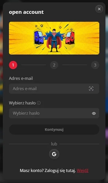 Rejestracja w Bruce Bet Casino